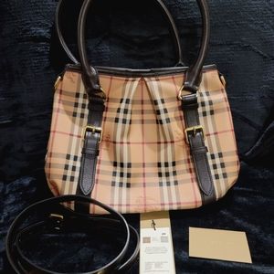 Burberry Haymarket Small NorthField Tote Bag